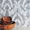 Afyon Grey, Afyon White, Palisandra Multi Finish Rumi Marble Mosaics 13 9/16×18