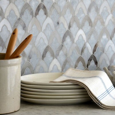 Mosaïques en marbre Sophia, finition multiple Palisandra, Allure, 8 3/4×13 1/2
