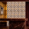 Snow White,Red Bordeaux,Honey Onyx Multi Finish Albert Marble Mosaics 11×11 3/8 (YNR10180)