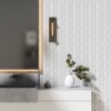 Allure Light, Avalon, Gray, Snow White, White Multi Finish Clovis Marble Mosaics 13 3/8×14 15/16