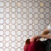 Afyon Gold, Golden Onyx, Snow White Multi Finish Glenn Marble Mosaics 11 13/16×11 13/16