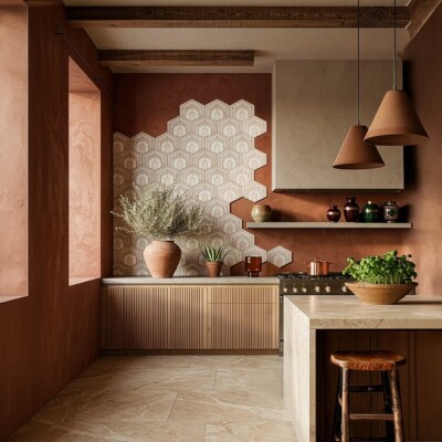 Calacatta Amber, Diana Royal, Snow White Multi Finish Archie Marble Mosaics 11 15/16×13 3/4