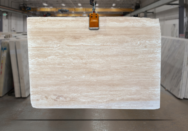 Ivory Honed&amp;unfilled Travertine Slab 53190-1-12