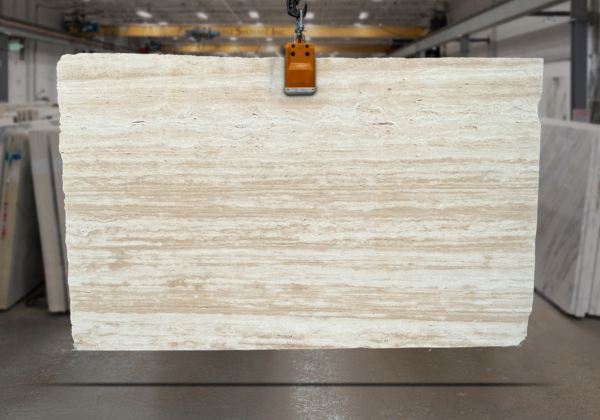 Ivory Honed&amp;unfilled Travertine Slab 53190-1-4