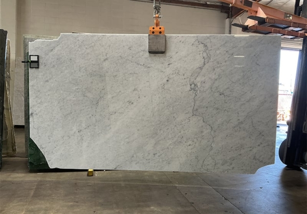 White Carrara C Supreme Polished Marble Slab 51860-2-13
