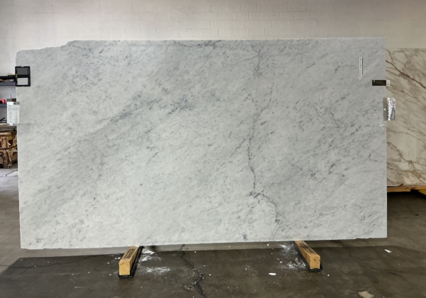 White Carrara C Supreme Honed Marble Slab 51860-3-1