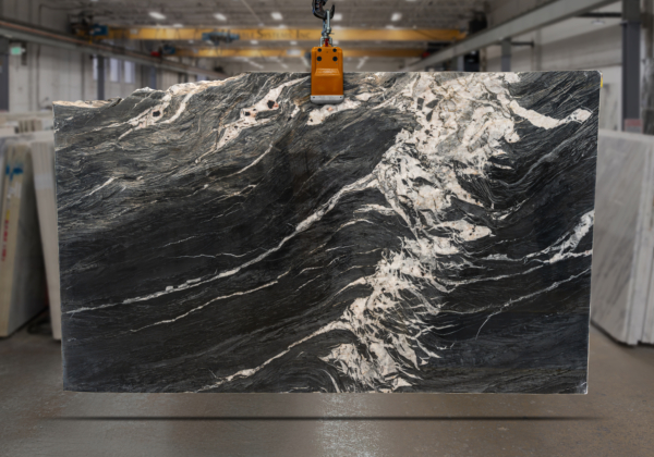 Tempest Black Polished Quartzite Slab 52396-2-1