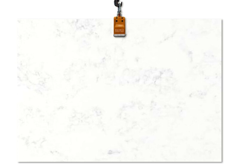 Dalle de quartz poli Bianco Gioia aléatoire