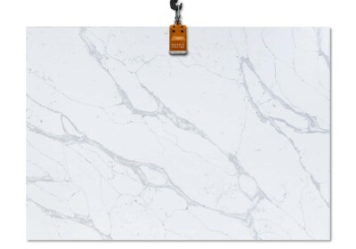 Calacatta Manhattan Polished Quartz Slab Random