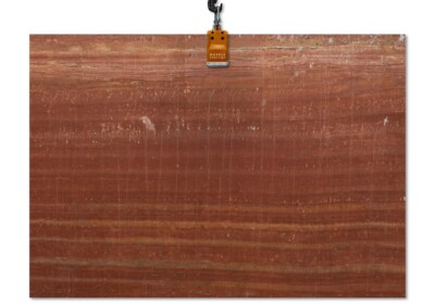 Red Polished Travertine Slab Random