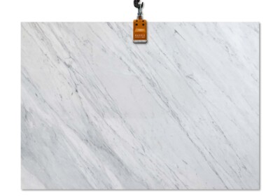 White Carrara C Extra Honed Marble Slab Random