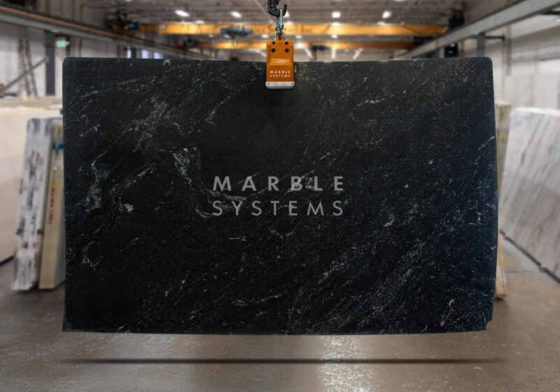 Mistic Black Brushed Granite Slab Random