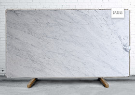 Aqua Bianca Carrara Polished Marble Slab Random 1 1/4 Image