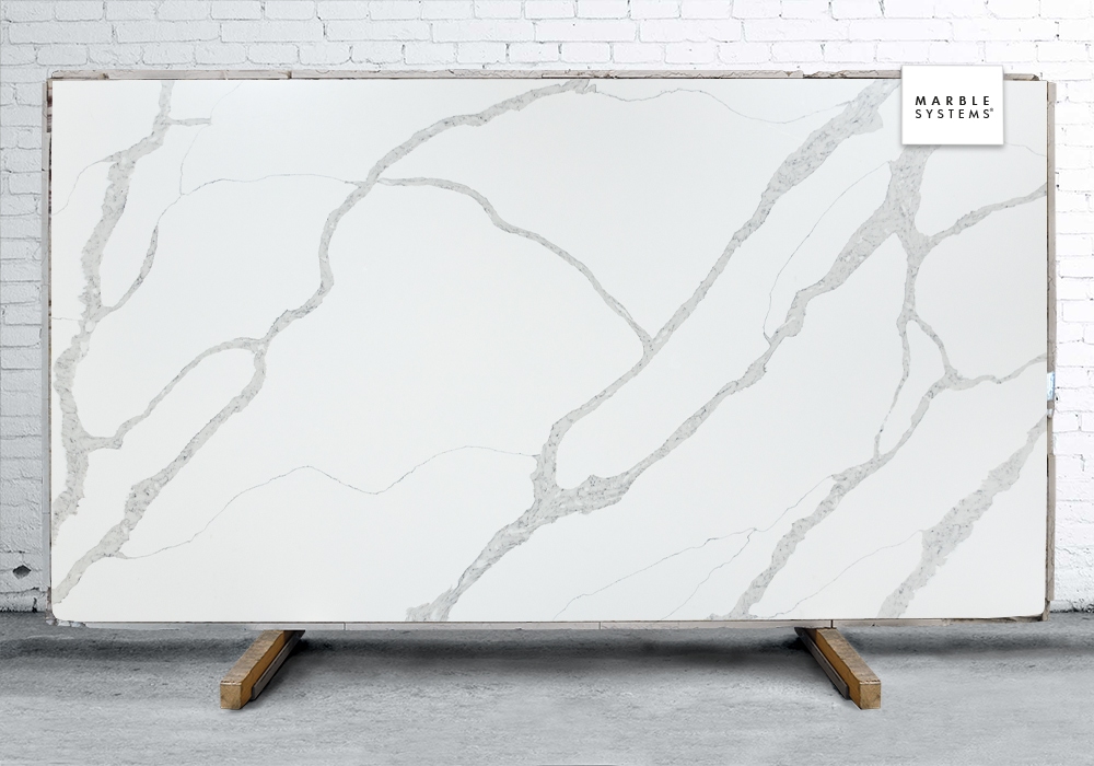 CALACATTA CLASSIC POLISHED QUARTZ SLAB SL91043