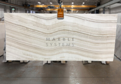 White Onyx Honed  Onyx Slab Random