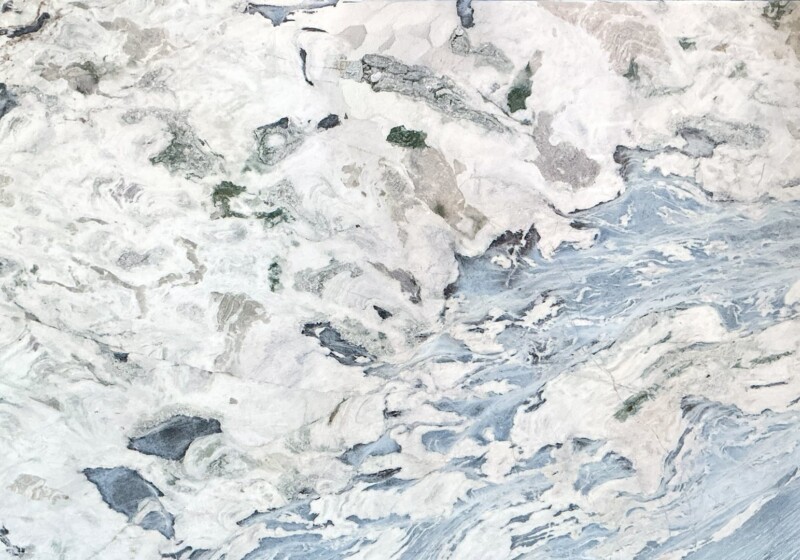 Artic Blue Polished Quartzite Slab Random