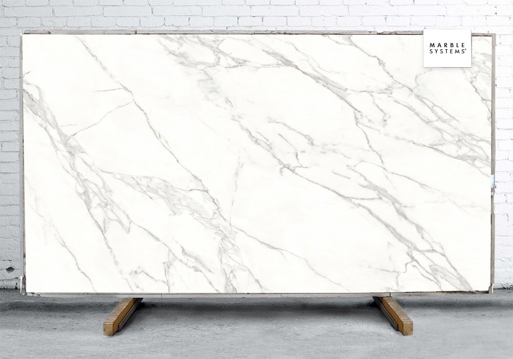 CALACATTA C01 POLISHED SINTERED STONE SLAB WNE10058