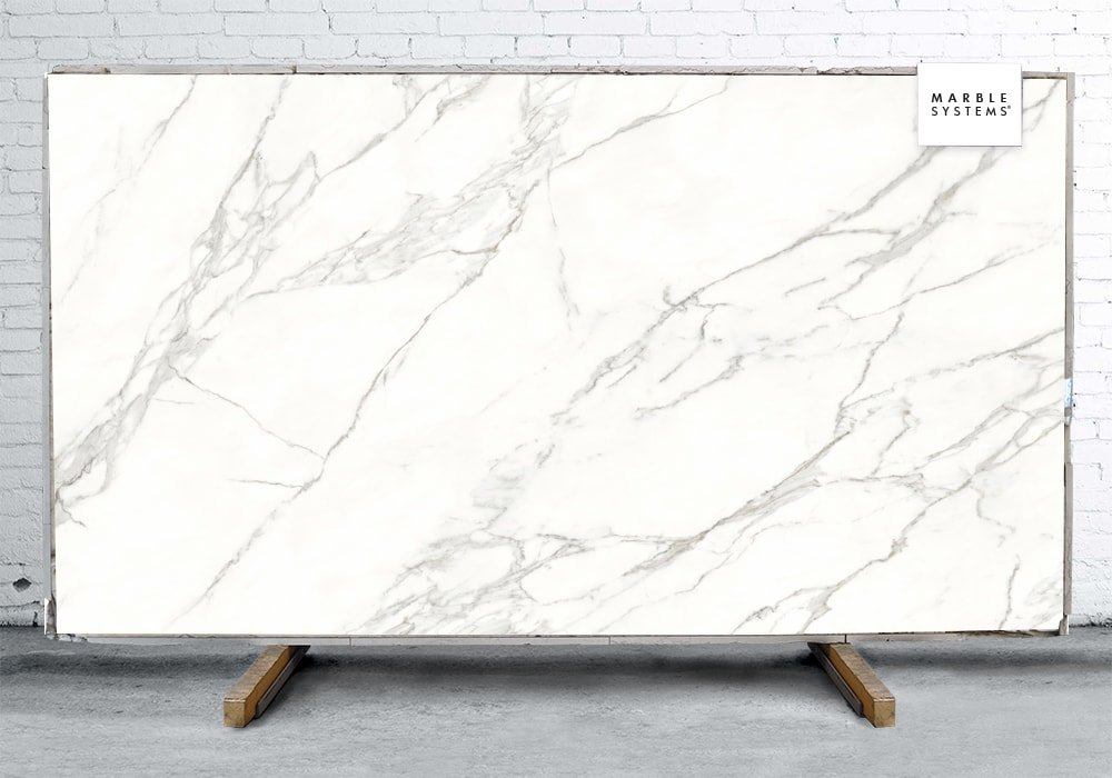 CALACATTA C01R HONED SINTERED STONE SLAB WNE10161