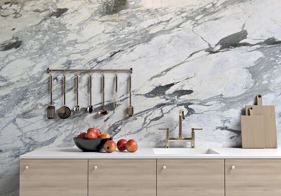 Calacata Vision Polished Marble Slab Random