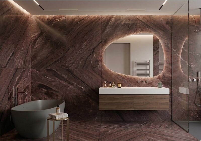 Rosa Namibia Polished Marble Slab Random