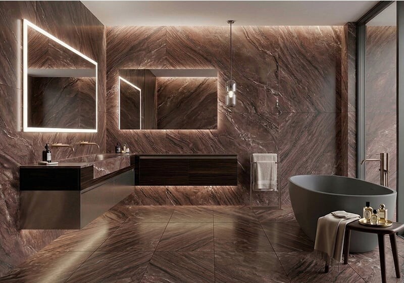 Rosa Namibia Polished Marble Slab Random