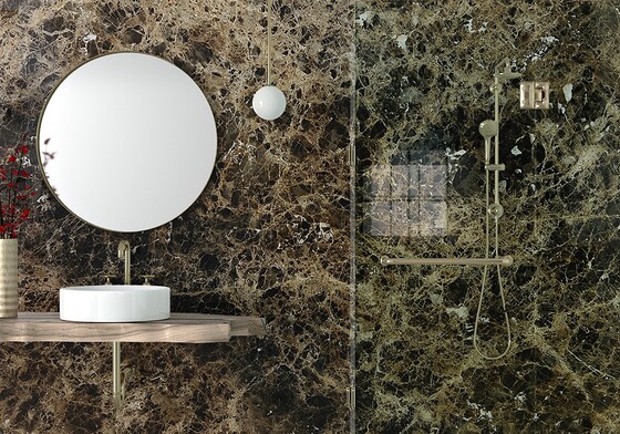 Emperador Dark Polished Marble Slab Random