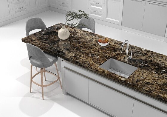 Emperador Dark Polished Marble Slab Random