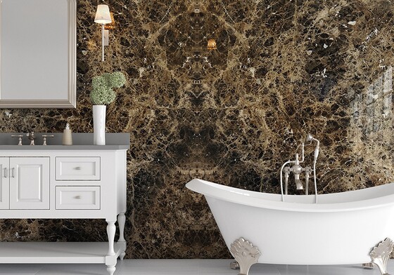 Emperador Dark Polished Marble Slab Random