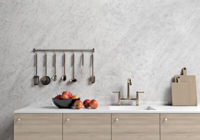 White Carrara Polished Marble Slab Random 1 1/4 (SL10459)