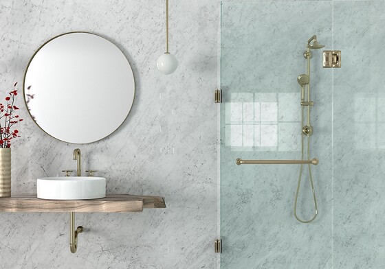 White Carrara Polished Marble Slab Random