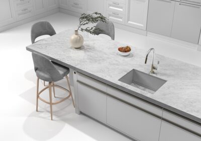 White Carrara Polished Marble Slab Random 1 1/4 (SL10459)