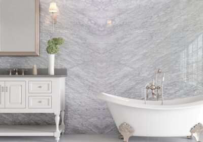 White Carrara Polished Marble Slab Random 3/4 (SL10460)