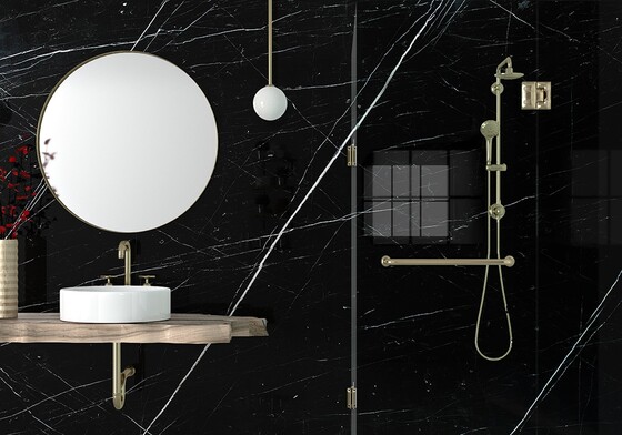 Negro Marquina Polished Marble Slab Random