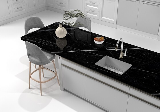 Negro Marquina Polished Marble Slab Random