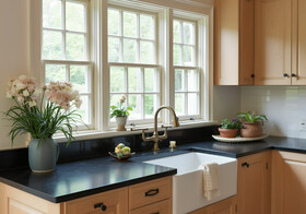 Absolute Black Honed  Granite Slab Random (SL10552)