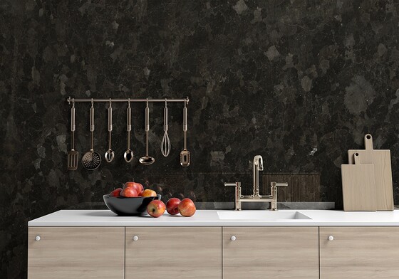 Brown Lapiz Polished Granite Slab Random
