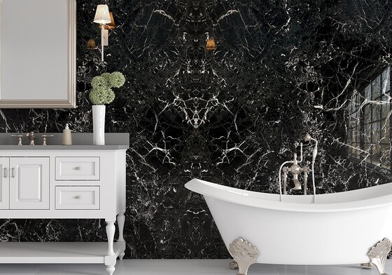 Black Levanto Polished Marble Slab Random