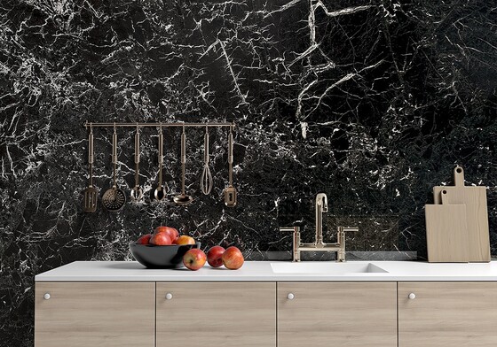 Black Levanto Polished Marble Slab Random