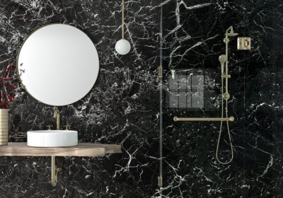 Black Levanto Polished Marble Slab Random (SL10843)