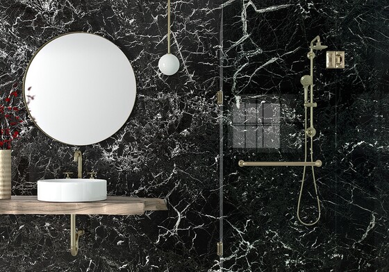 Black Levanto Polished Marble Slab Random
