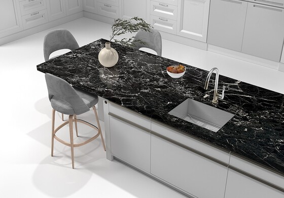 Black Levanto Polished Marble Slab Random