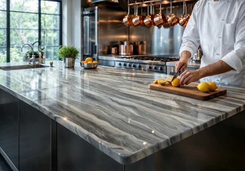 Skyline Polished Marble Slab Random (SL11046)