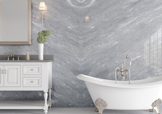 Afyon Grey Polished Marble Slab Random
