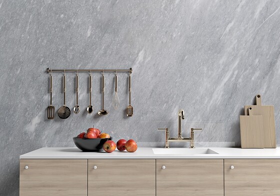 Afyon Grey Polished Marble Slab Random