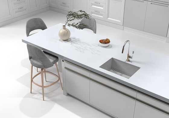 Milky White Polished Nanoglass Slab Random