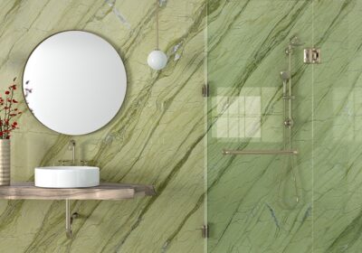 Alga Green Polished Marble Slab Random 1 1/4 (SL90079)