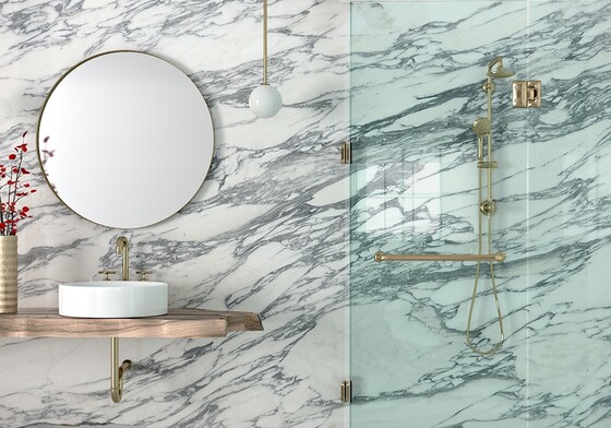 Arabescato Corchia Honed Marble Slab Random