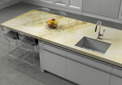 Yellow Calacata Macaubas Polished Quartzite Slab Random 1 1/4 (SL90299)