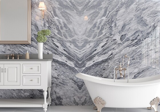 Bardiglio Nuvolato Polished Marble Slab Random