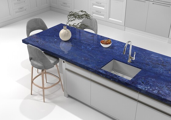Azul Fiore Polished Granite Slab Random